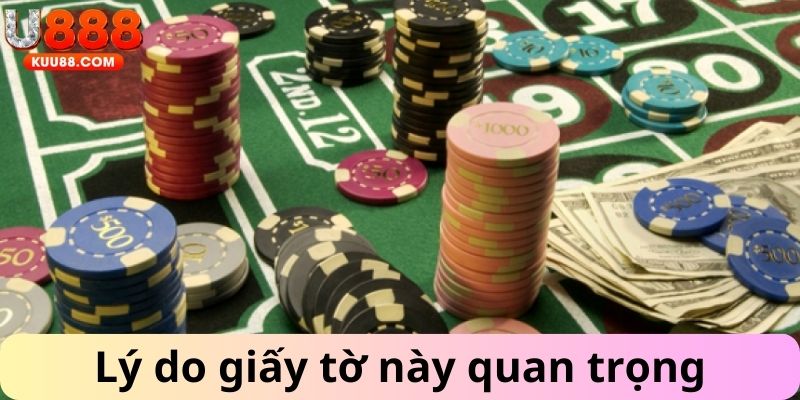 Nguyên nhân giấy tờ này quan trọng